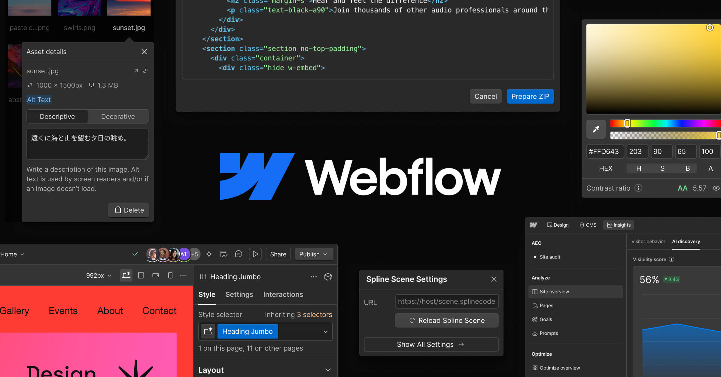 Webflow marketing overview